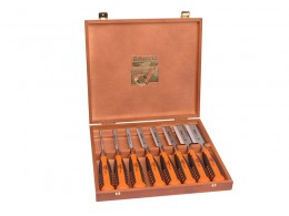 BAHCO 424PS8  Bevel Edge Chisel Set of 8: 6, 10, 12, 16,  18, 25, 32 & 38mm Wooden Box £79.95